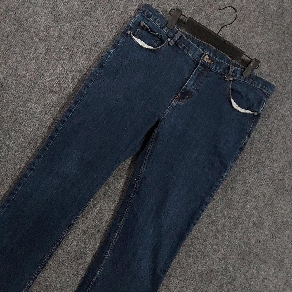J. McLaughlin Jeans Mens 36x32 Blue Straight Leg Stretch Denim Medium Wash Pants